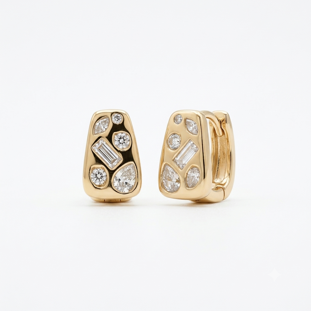BEZEL EARRINGS