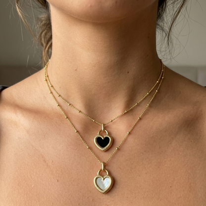 REVERSIBLE HEART NECKLACE
