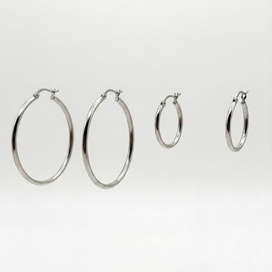 SILVER BASIC EARRINGS