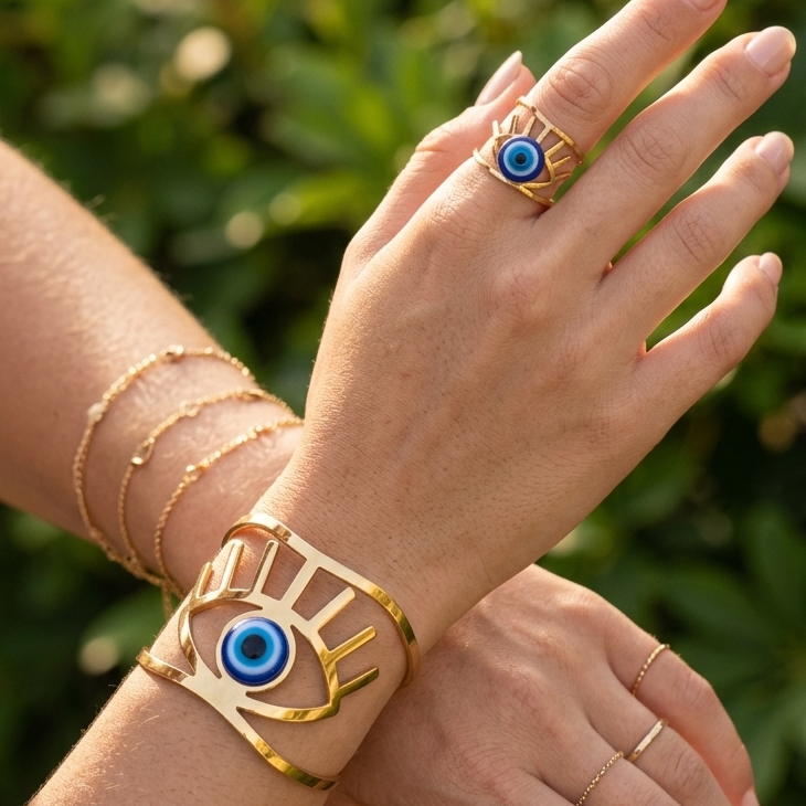 EVILEYE BRACELET RING SET