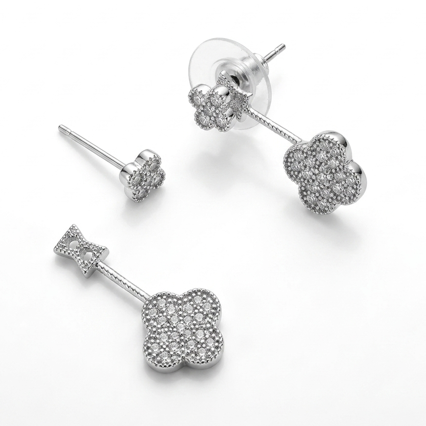 2 IN 1 CLOVER EARRINGS