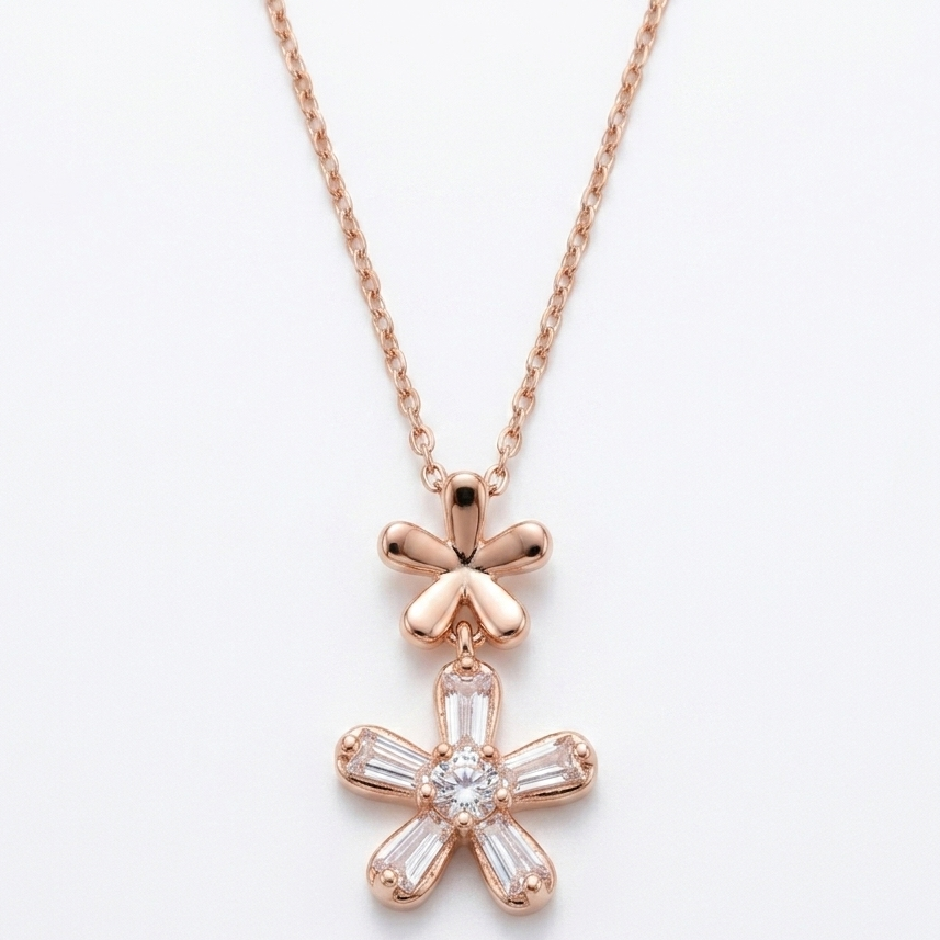 FLOWER CRYSTAL NECKLACE