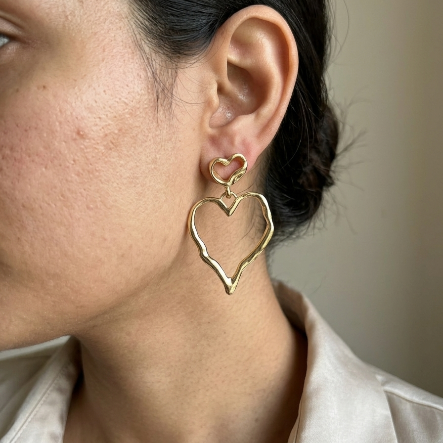 DOUBLE HEART EARRINGS