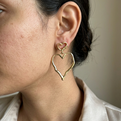 DOUBLE HEART EARRINGS
