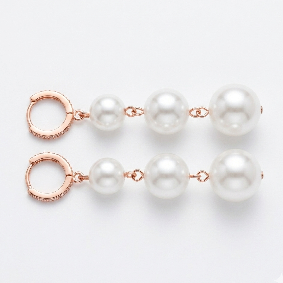 LONG PEARL HOOPS