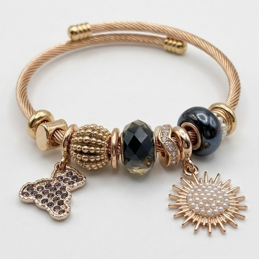 RHINESTONE TEADY PANDORA BRACELET