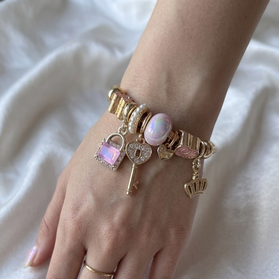 LOCK AND KEY PANDORA BRACELET