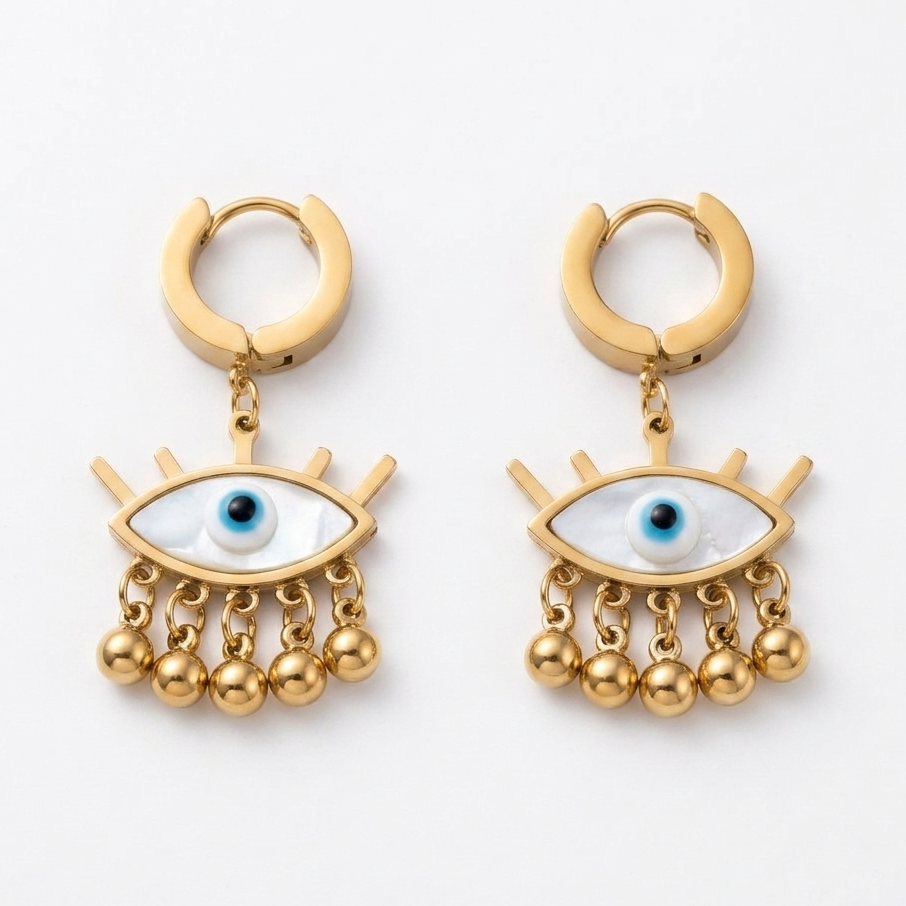 EVIL EYE DANGLER EARRINGS