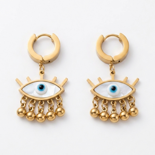 EVIL EYE DANGLER EARRINGS