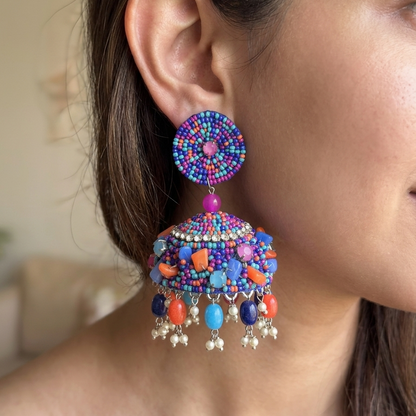 BEADED HANDWORK EARRINGS