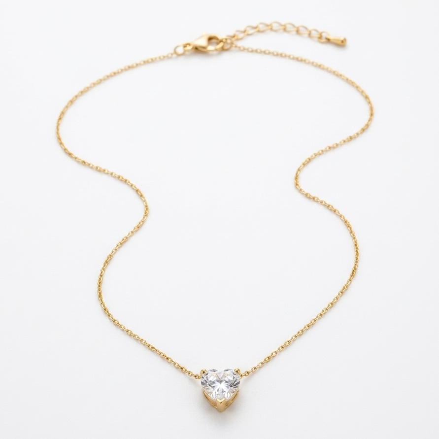 HEART SOLITAIRE NECKLACE