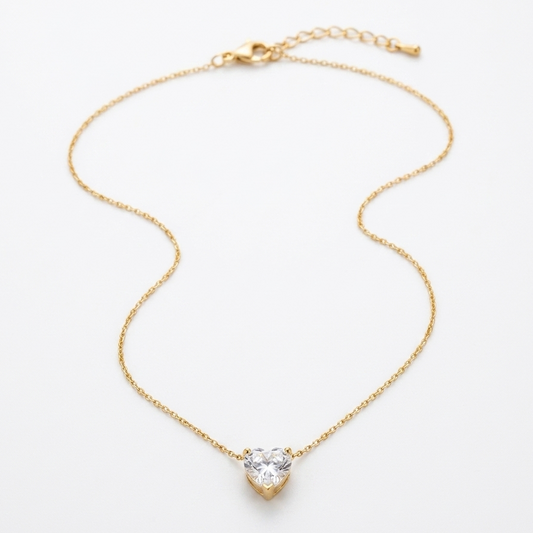 HEART SOLITAIRE NECKLACE
