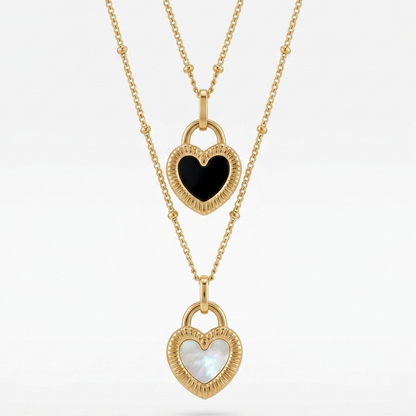 REVERSIBLE HEART NECKLACE