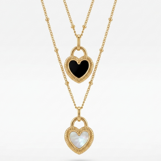 REVERSIBLE HEART NECKLACE