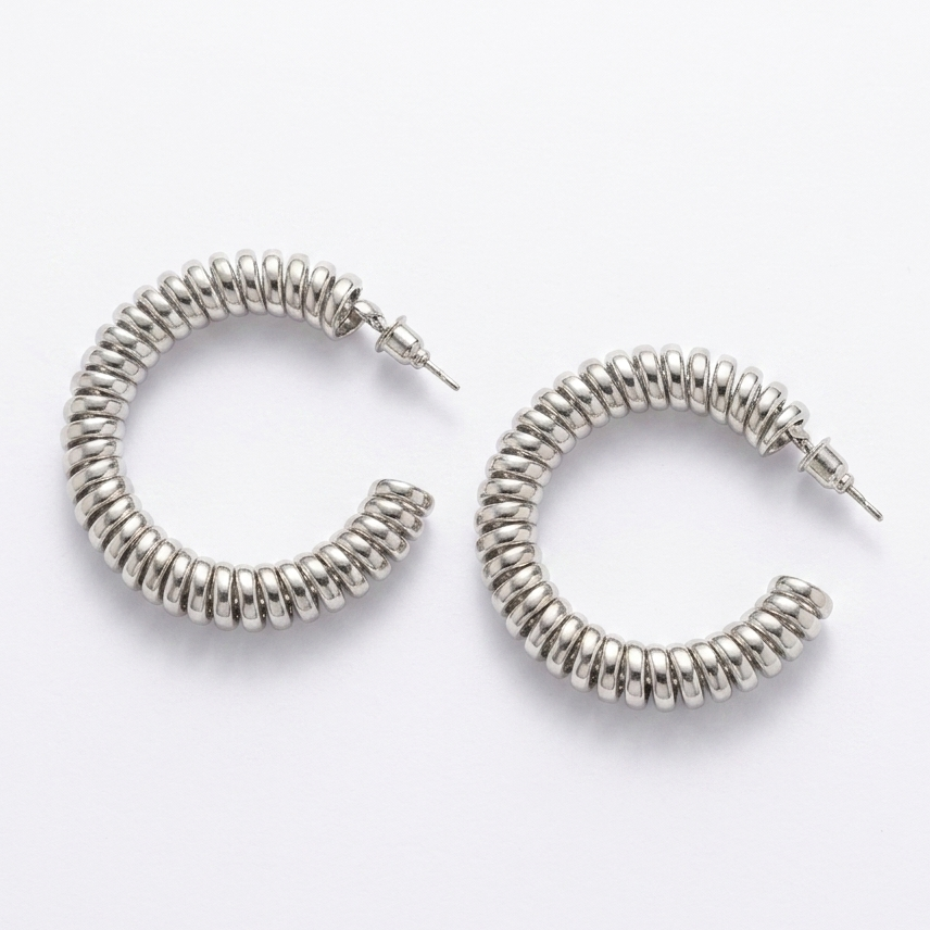 SILVER TWISTED EARRING