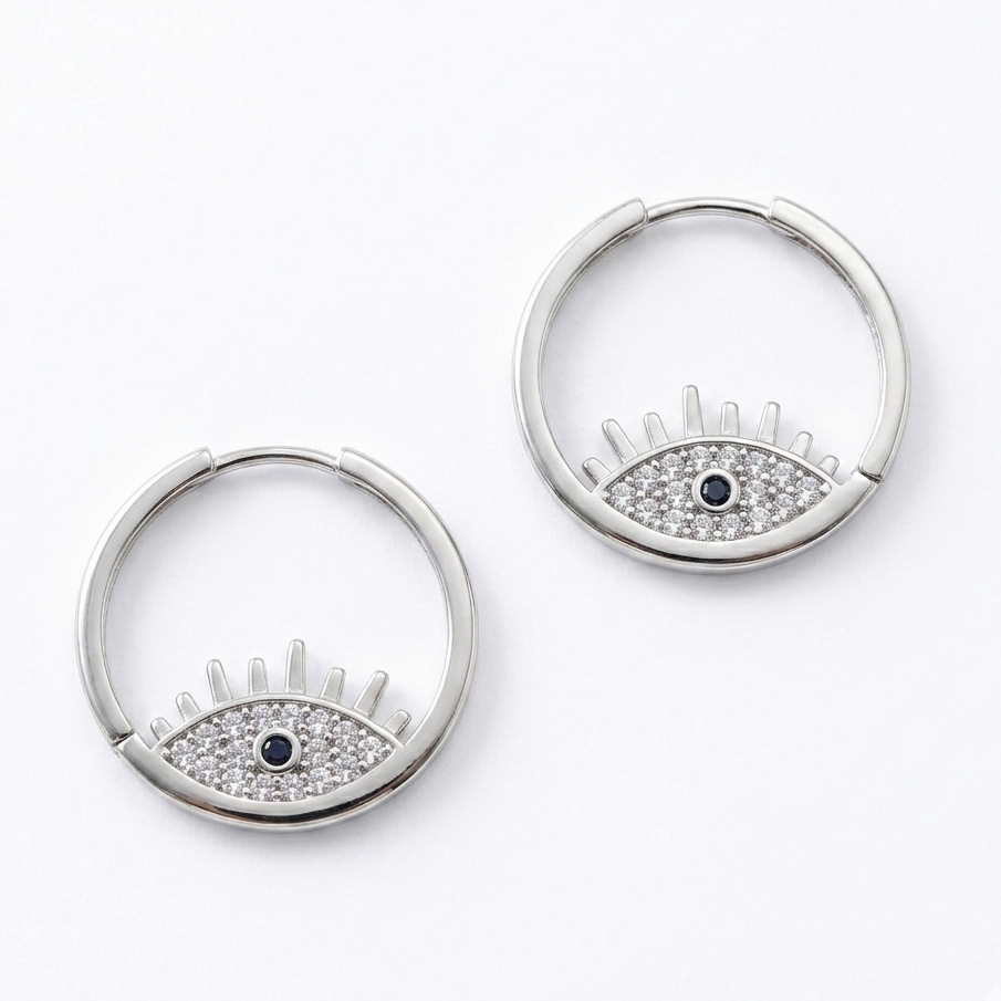 EVIL EYE HOOPS