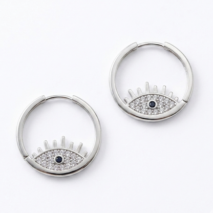 EVIL EYE HOOPS