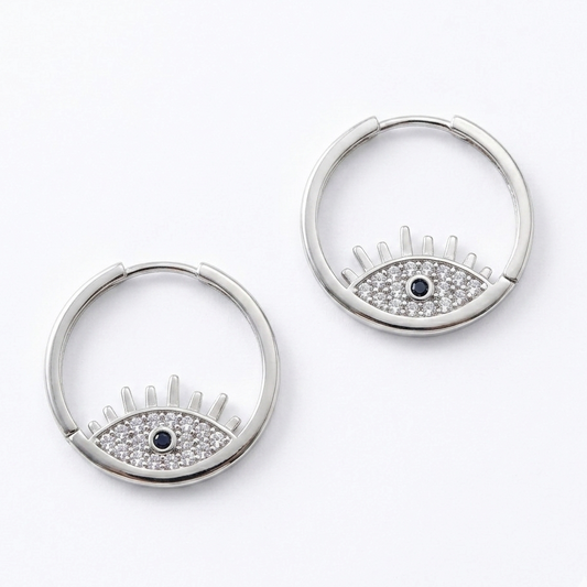 EVIL EYE HOOPS