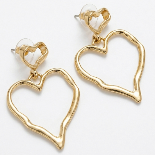 DOUBLE HEART EARRINGS