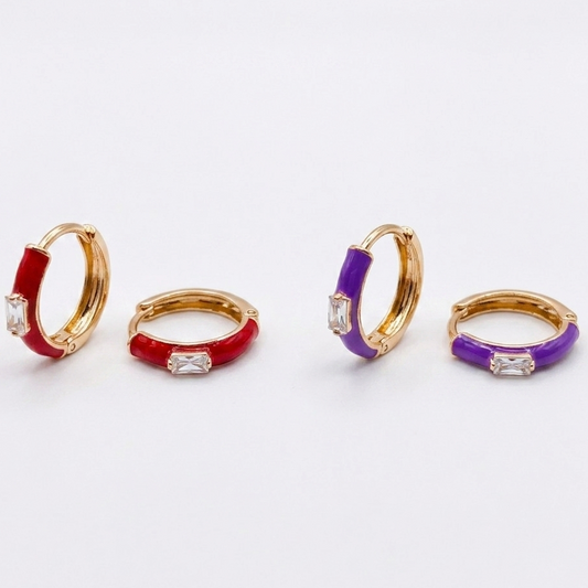 ENAMEL EARRINGS