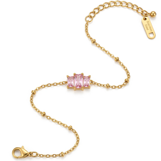 PINK CRYSTAL BRACELET