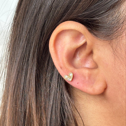 HEART BALL BACK STUDS