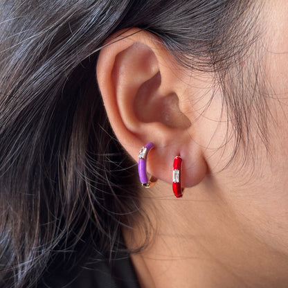 ENAMEL EARRINGS
