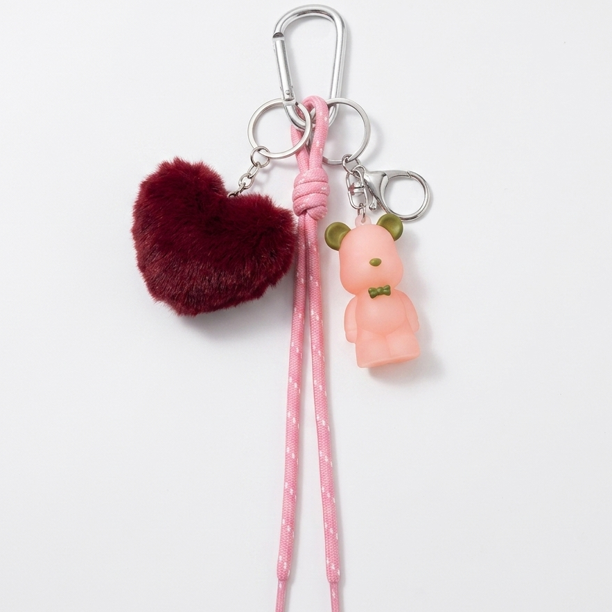 HEART TEDDY BAG CHARM
