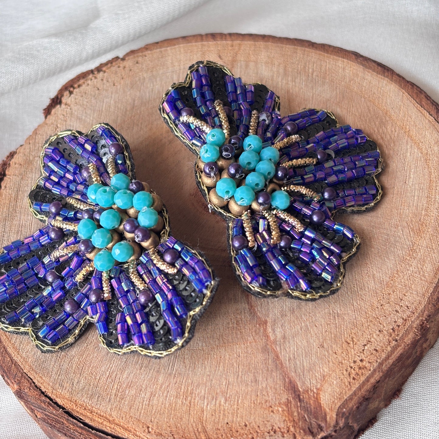 HALF FLOWER EARRINGS