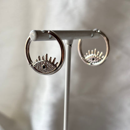 EVIL EYE HOOPS